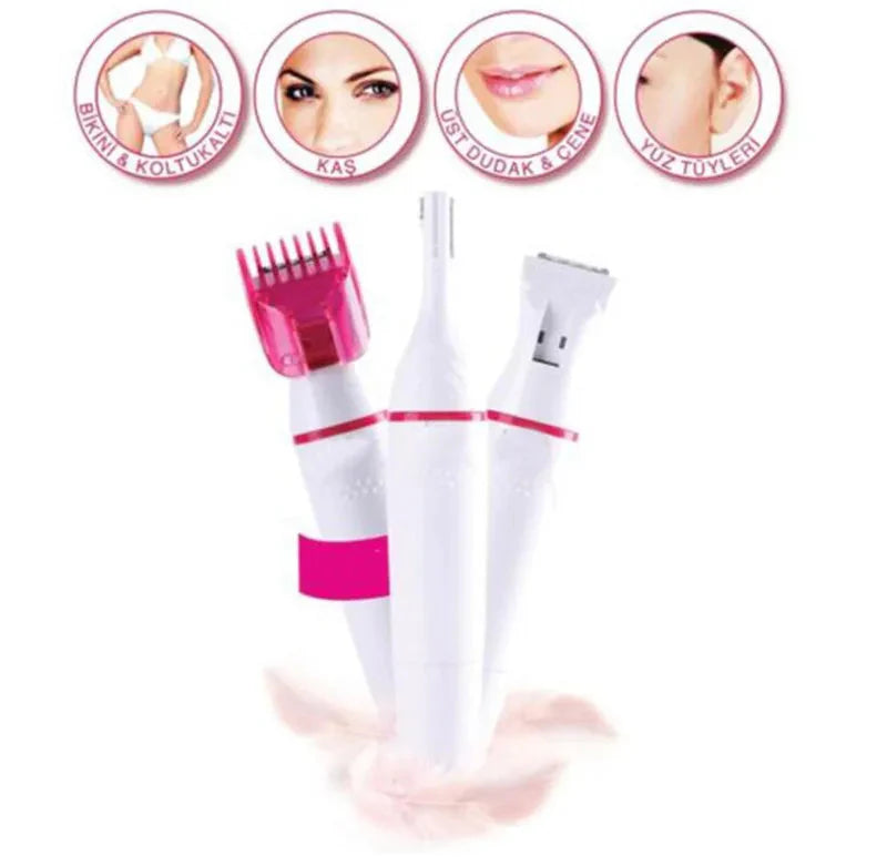 5 In 1 Women Hair Removal Device For Face Underarm Bikini Areas