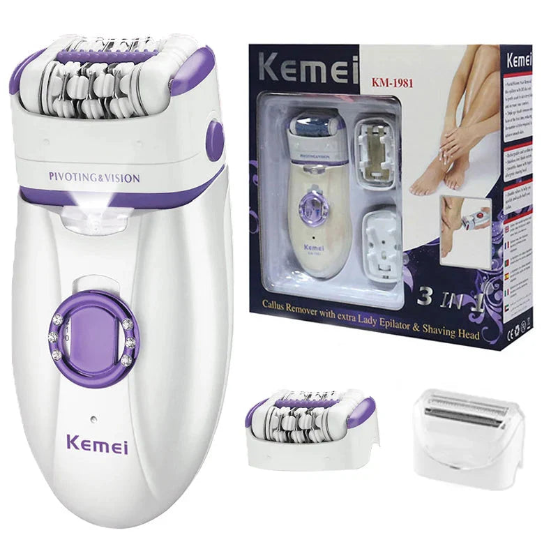 Electric Women Epilator Hair Removal Shaver For Legs Body Lip