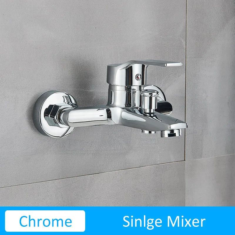 Quyanre Matte Black Bathroom Shower Faucet Tub Mixer Hot Cold Water