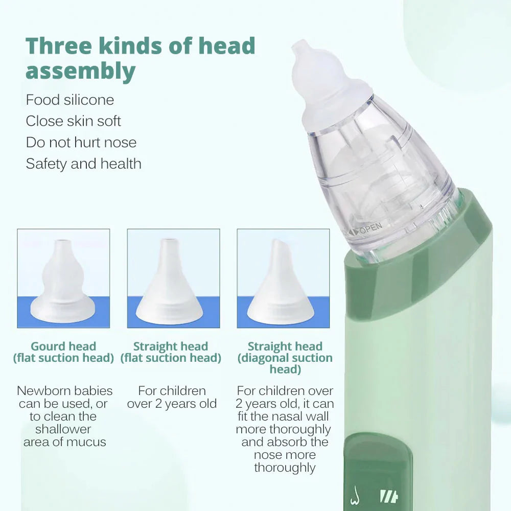 Baby Nasal Aspirator Adjustable Suction Infant Safe Nose Cleaner