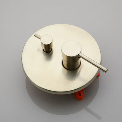 Brush Gold Bathroom Shower System Wall Mount Bathtub Faucet