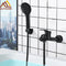 Quyanre Matte Black Bathroom Shower Faucet Tub Mixer Hot Cold Water