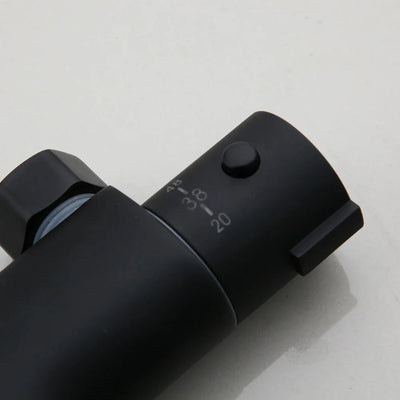 Monite Wall Mounted Thermostatic Mixer Shower Tap Matte Black