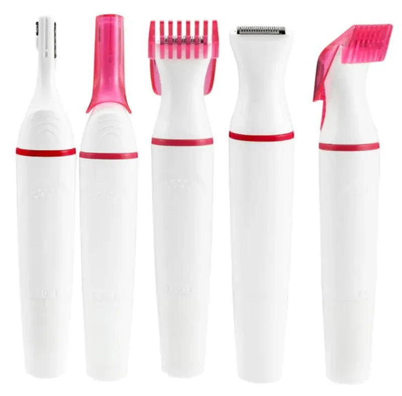 5 In 1 Women Hair Removal Device For Face Underarm Bikini Areas