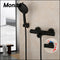 Monite Wall Mounted Thermostatic Mixer Shower Tap Matte Black