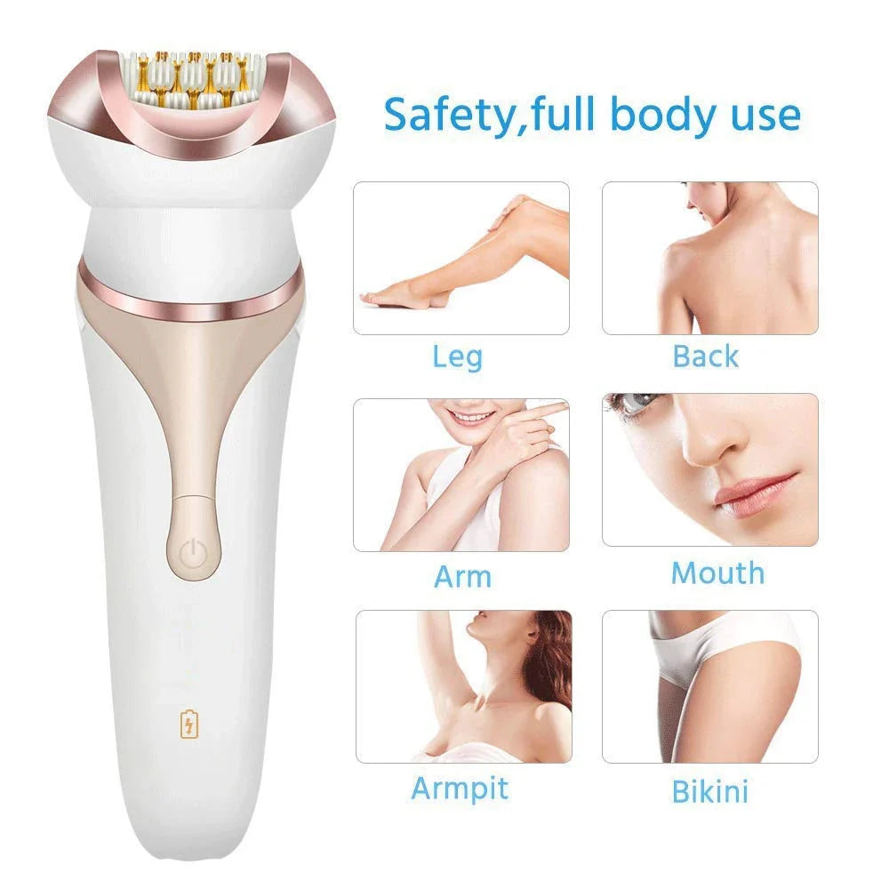 Women Electric Epilator 4in1 Facial Body Shaver Bikini Trimmer