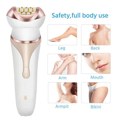 Women Electric Epilator 4in1 Facial Body Shaver Bikini Trimmer