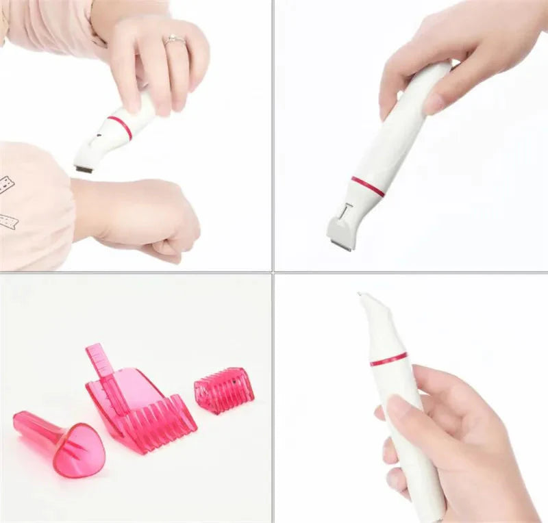 5 In 1 Women Hair Removal Device For Face Underarm Bikini Areas