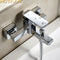 Polished Chrome Wall Mounted Waterfall Bathtub Faucet Modern Design