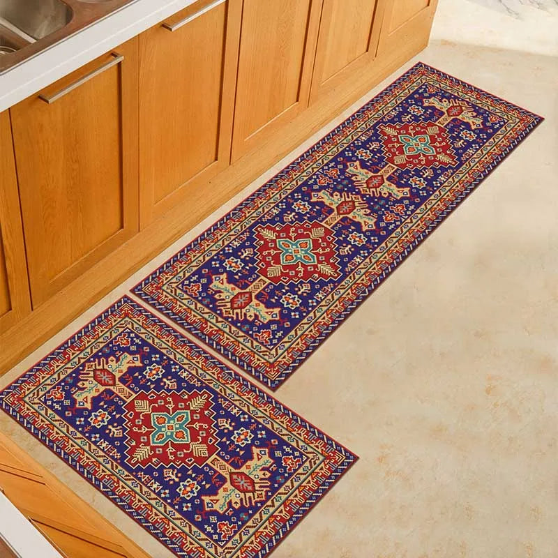 Anti-Slip Kitchen Floor Mat Geometric Print Rug For Bathroom And Hallway