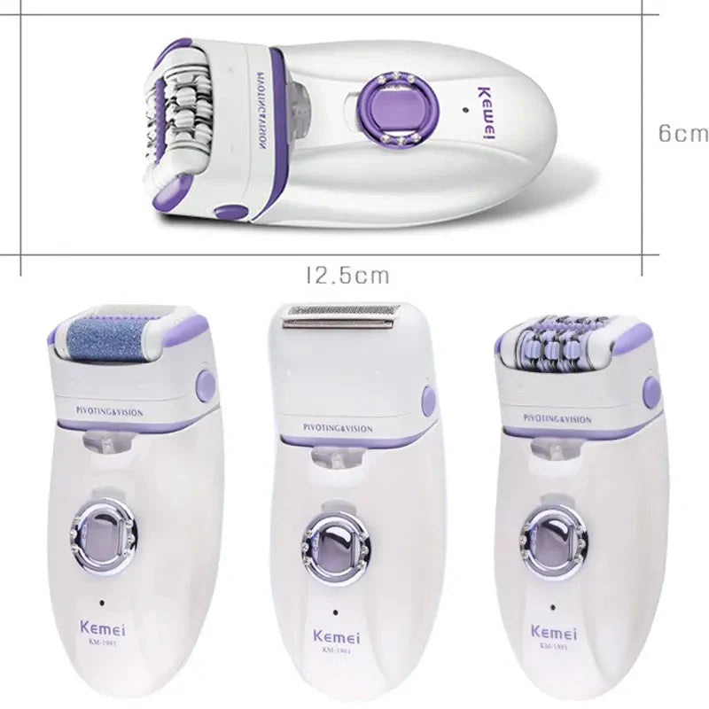 Electric Women Epilator Hair Removal Shaver For Legs Body Lip