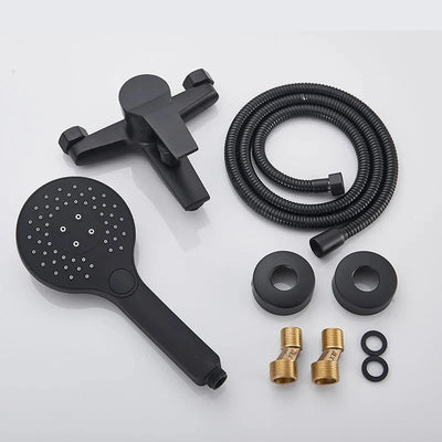 Quyanre Matte Black Bathroom Shower Faucet Tub Mixer Hot Cold Water