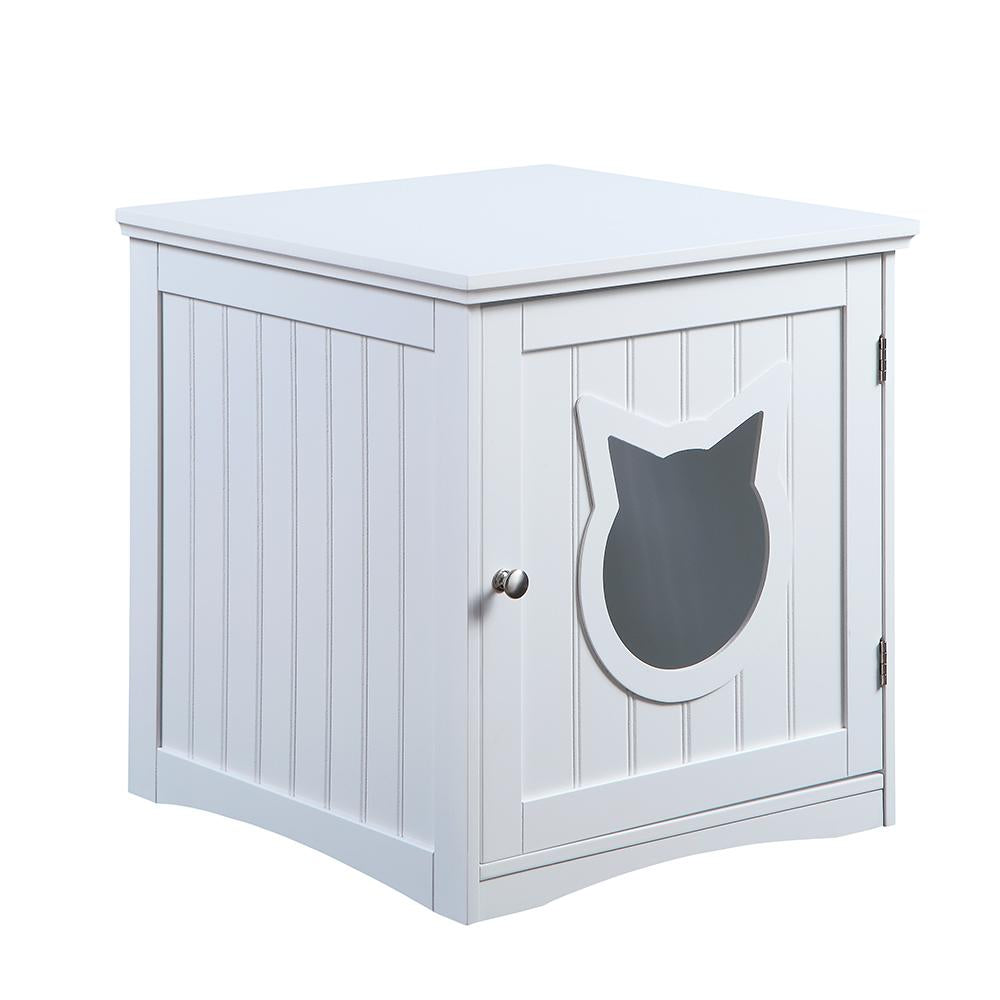 Nightstand Pet House Cozy Wooden Bed With Storage Space