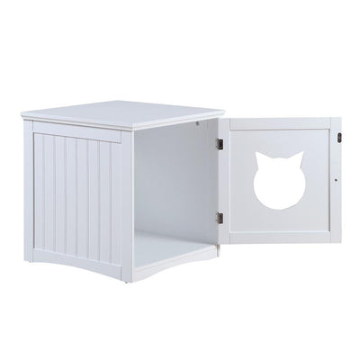 Nightstand Pet House Cozy Wooden Bed With Storage Space