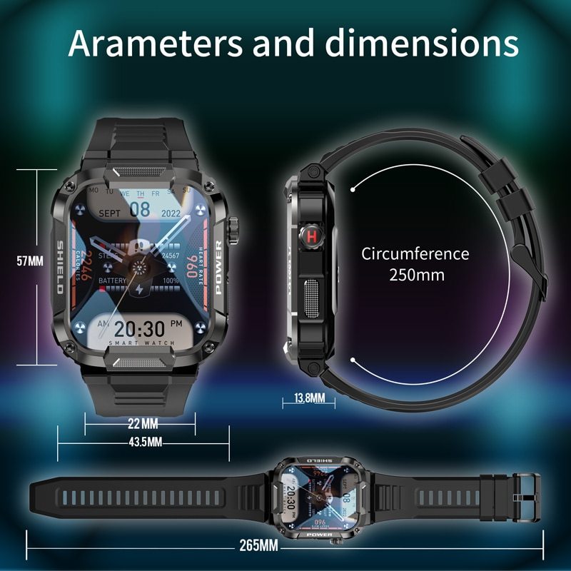 Perfectionist Military Smartwatch Tactical Fitness Activity Tracker