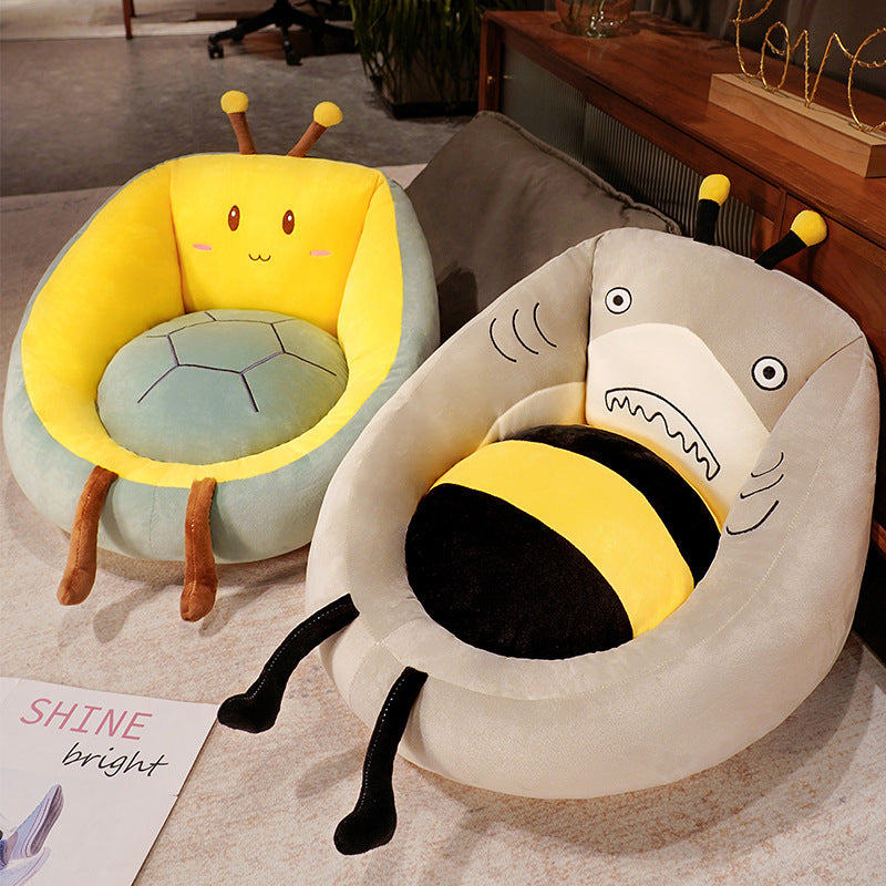 Solid Plush Square Chair Cushion Soft Cotton Padded Seat Mat
