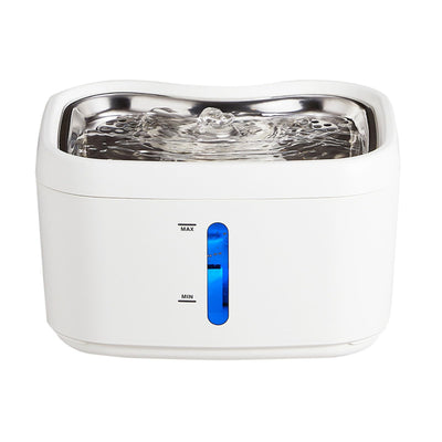 Wireless Cat Water Fountain With Motion Sensor Stainless Steel Tray