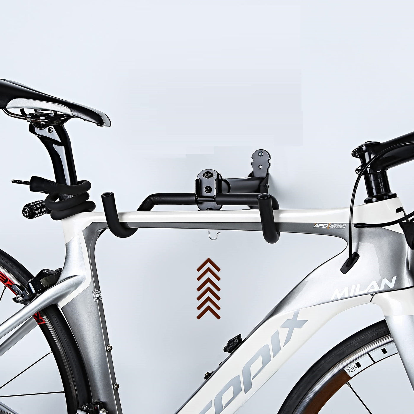 Bike Wall Mount Rack Foldable Bicycle Hanger With Rim Protection