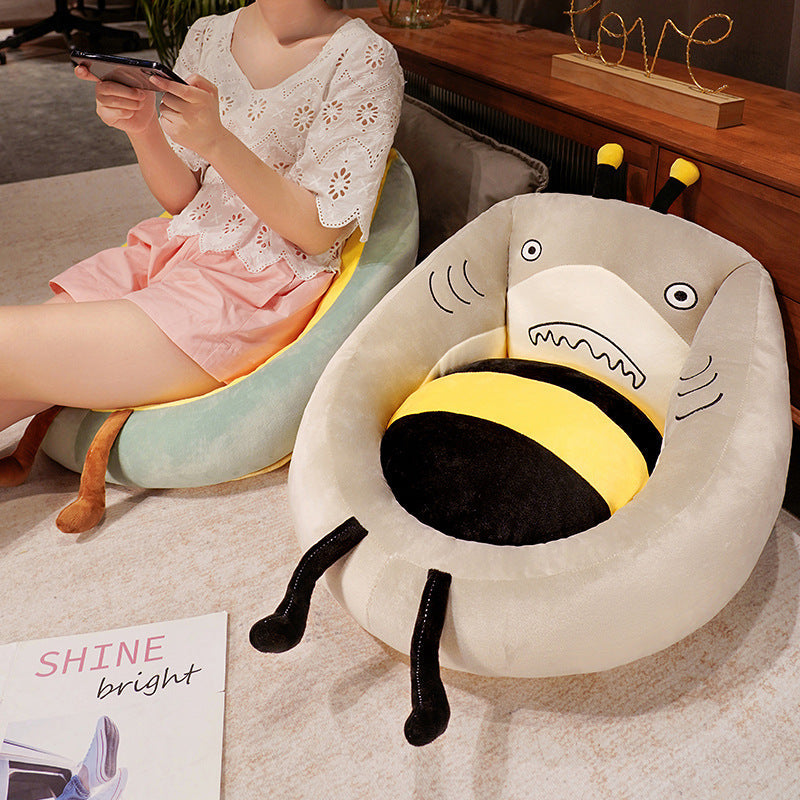 Solid Plush Square Chair Cushion Soft Cotton Padded Seat Mat