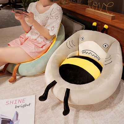 Solid Plush Square Chair Cushion Soft Cotton Padded Seat Mat