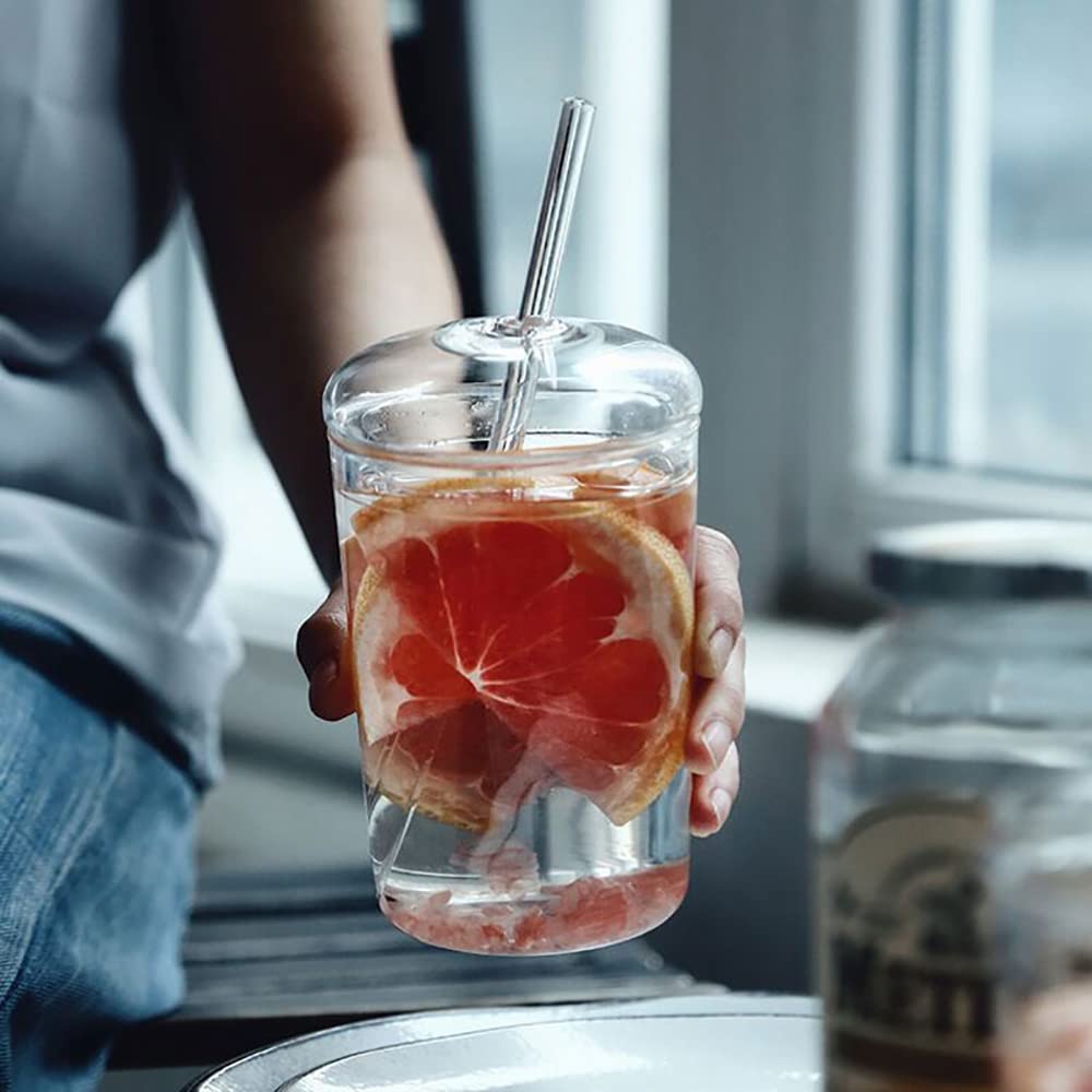 Borosilicate Glass Tumbler With Lid And Straw Eco Friendly Design