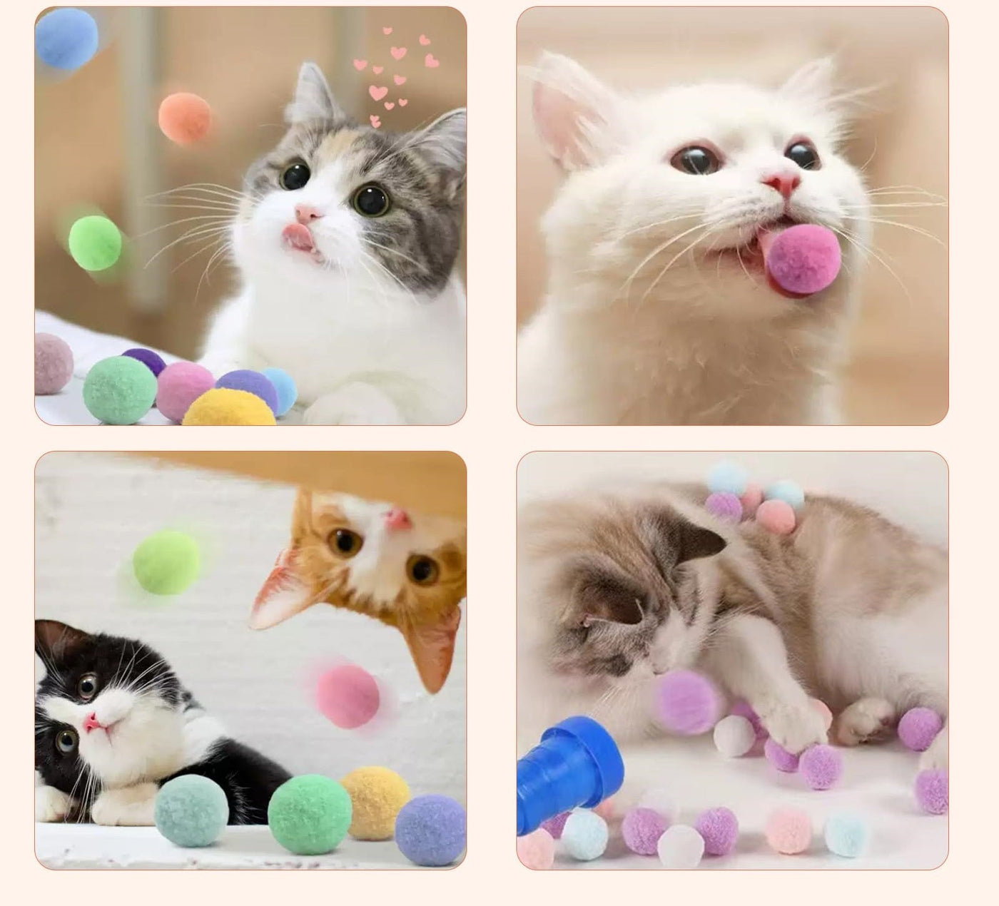 Cat Ball Launcher Set With 100 Colorful Balls And 2 Launchers