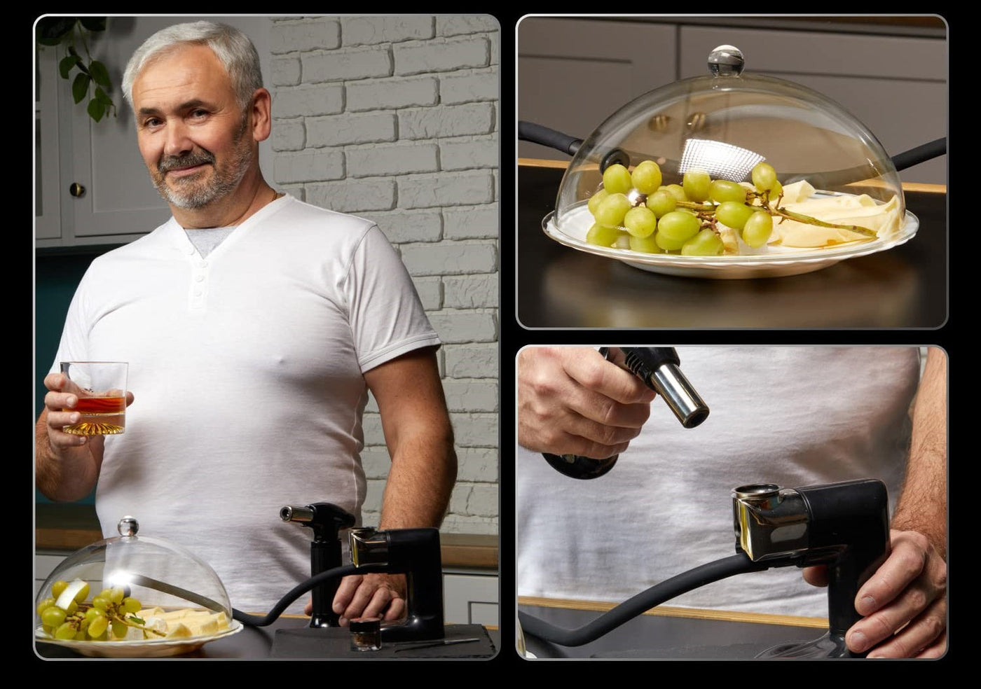 Cocktail Smoker Gun Kit Wood Smoke Infuser With Four Flavor Chips
