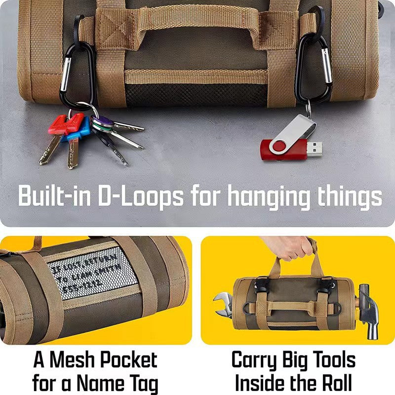 Durable Tool Roll Bag Organizer For Portable Tool Storage