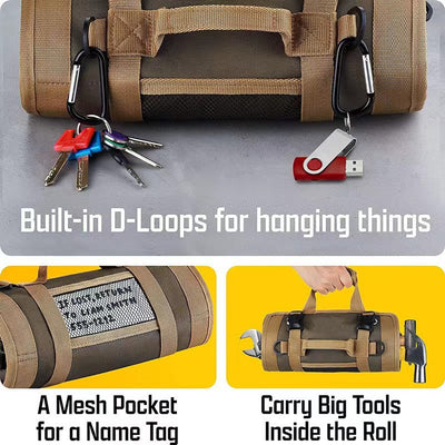 Durable Tool Roll Bag Organizer For Portable Tool Storage