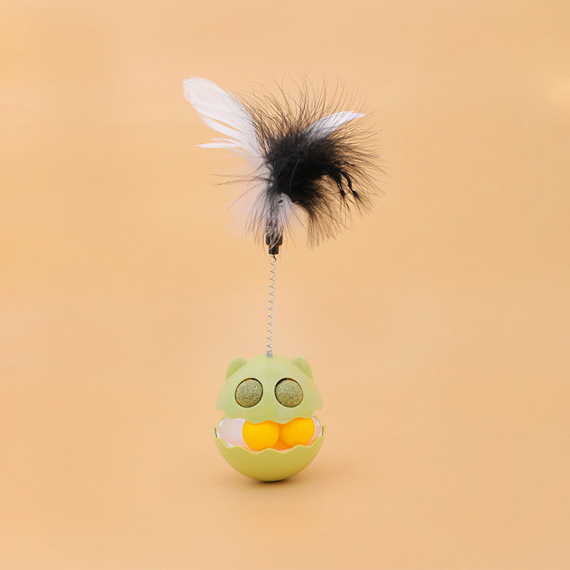Cat Toy Feather Tumbler Interactive Teaser For Cats