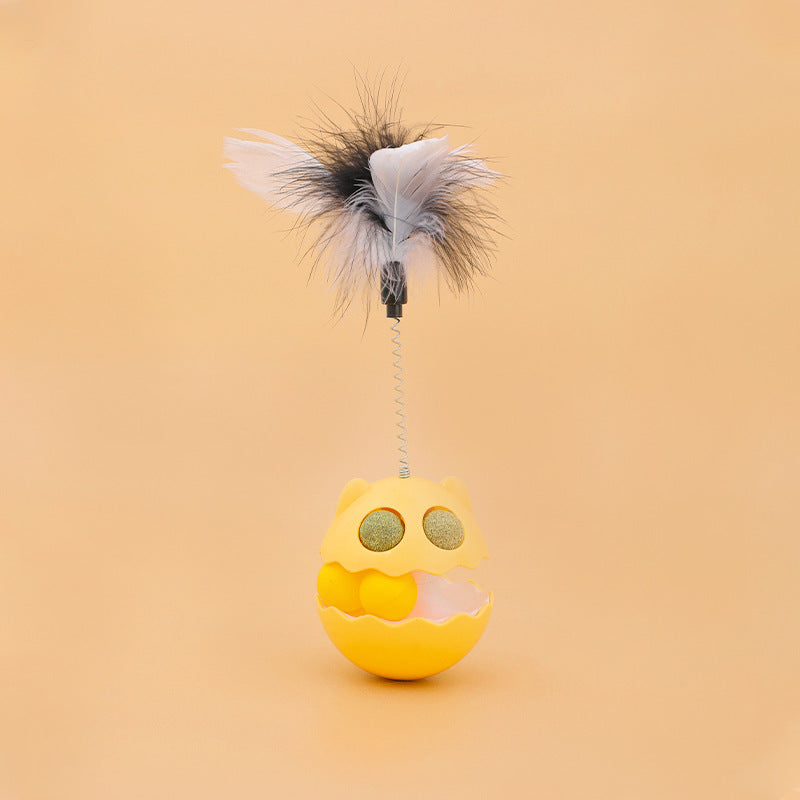 Cat Toy Feather Tumbler Interactive Teaser For Cats