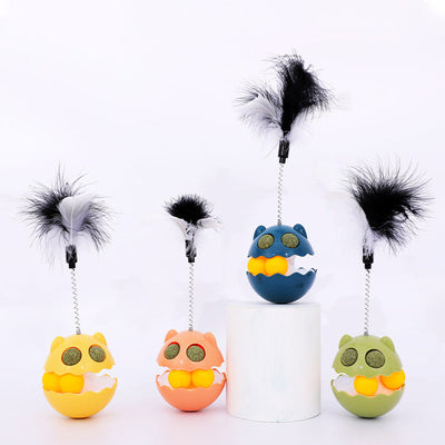Cat Toy Feather Tumbler Interactive Teaser For Cats