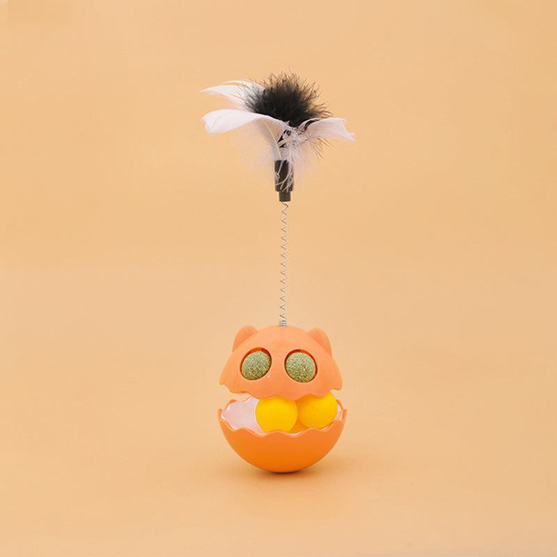 Cat Toy Feather Tumbler Interactive Teaser For Cats