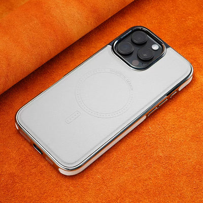 MagSafe Leather Phone Case Soft Magnetic Grip Protective Cover