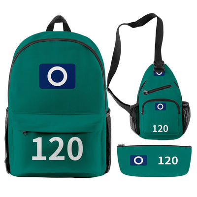 3PCS Game 2 Cosplay Backpack Set Sling Bag Pouch Players