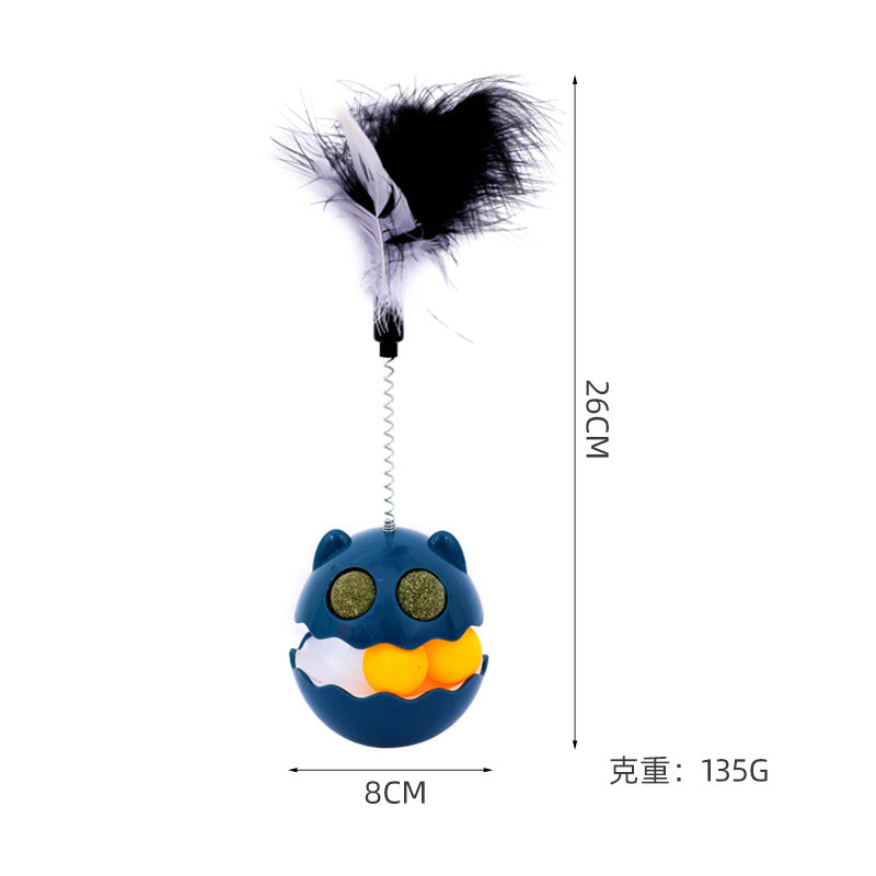 Cat Toy Feather Tumbler Interactive Teaser For Cats