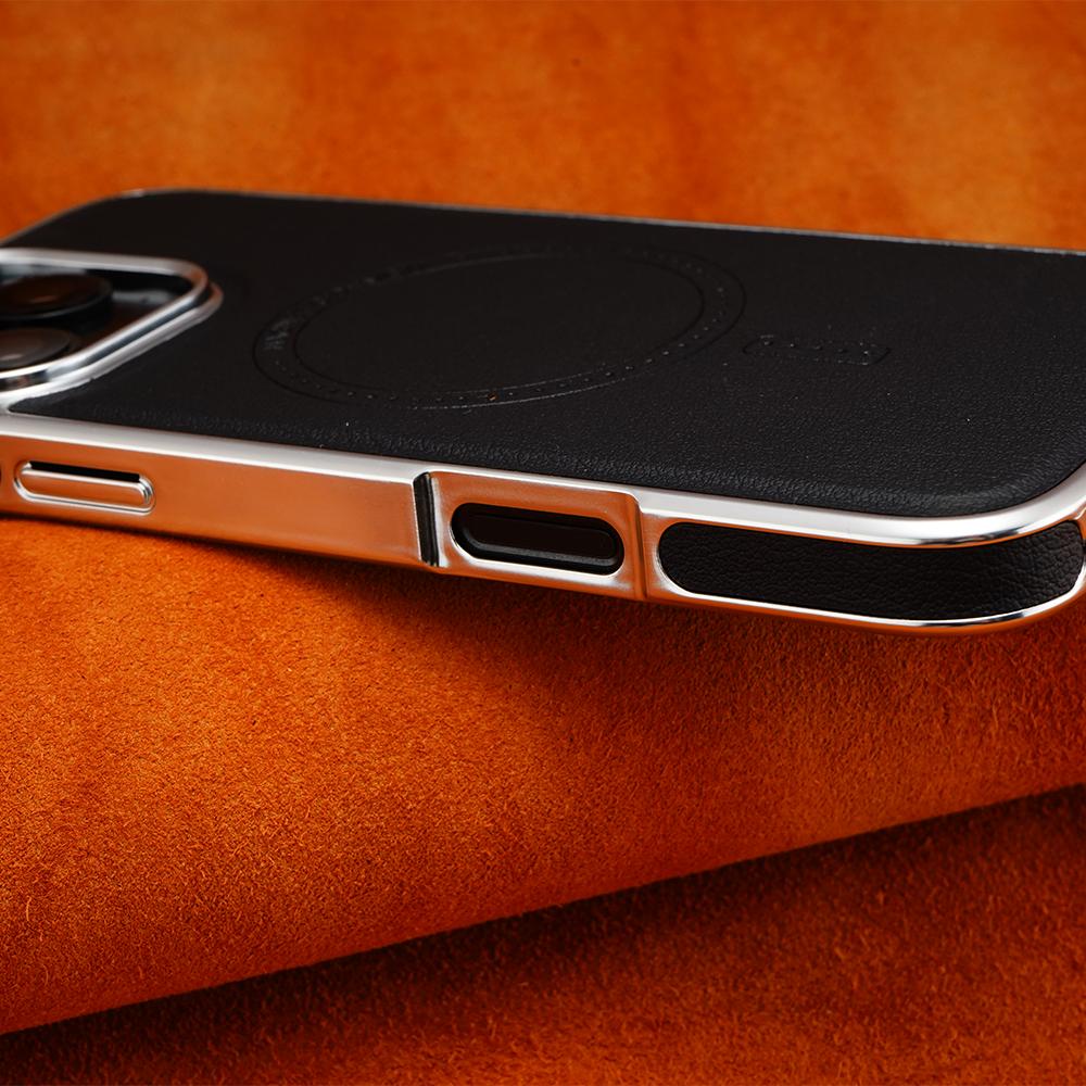 MagSafe Leather Phone Case Soft Magnetic Grip Protective Cover