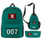 3PCS Game 2 Cosplay Backpack Set Sling Bag Pouch Players