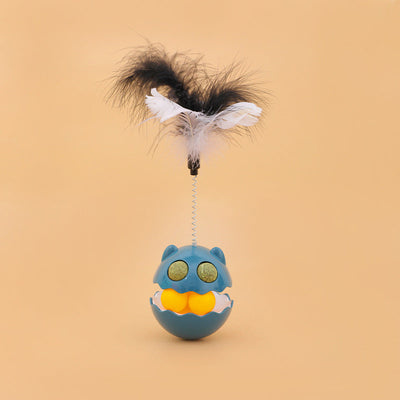 Cat Toy Feather Tumbler Interactive Teaser For Cats