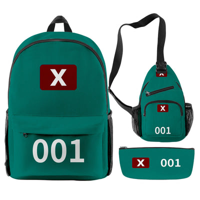 3PCS Game 2 Cosplay Backpack Set Sling Bag Pouch Players