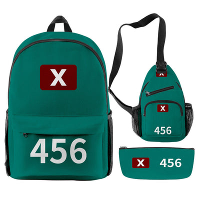 3PCS Game 2 Cosplay Backpack Set Sling Bag Pouch Players