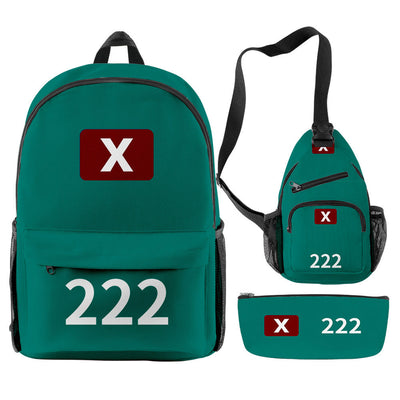 3PCS Game 2 Cosplay Backpack Set Sling Bag Pouch Players