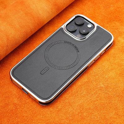 MagSafe Leather Phone Case Soft Magnetic Grip Protective Cover