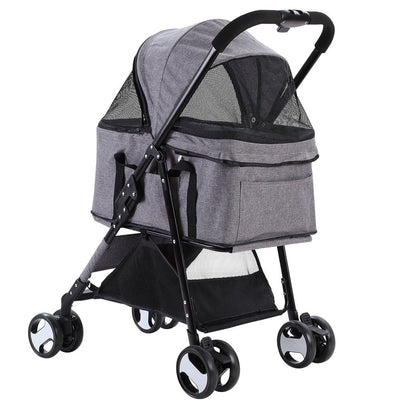 Pet Stroller Foldable Dog Carrier Lightweight Portable Pram