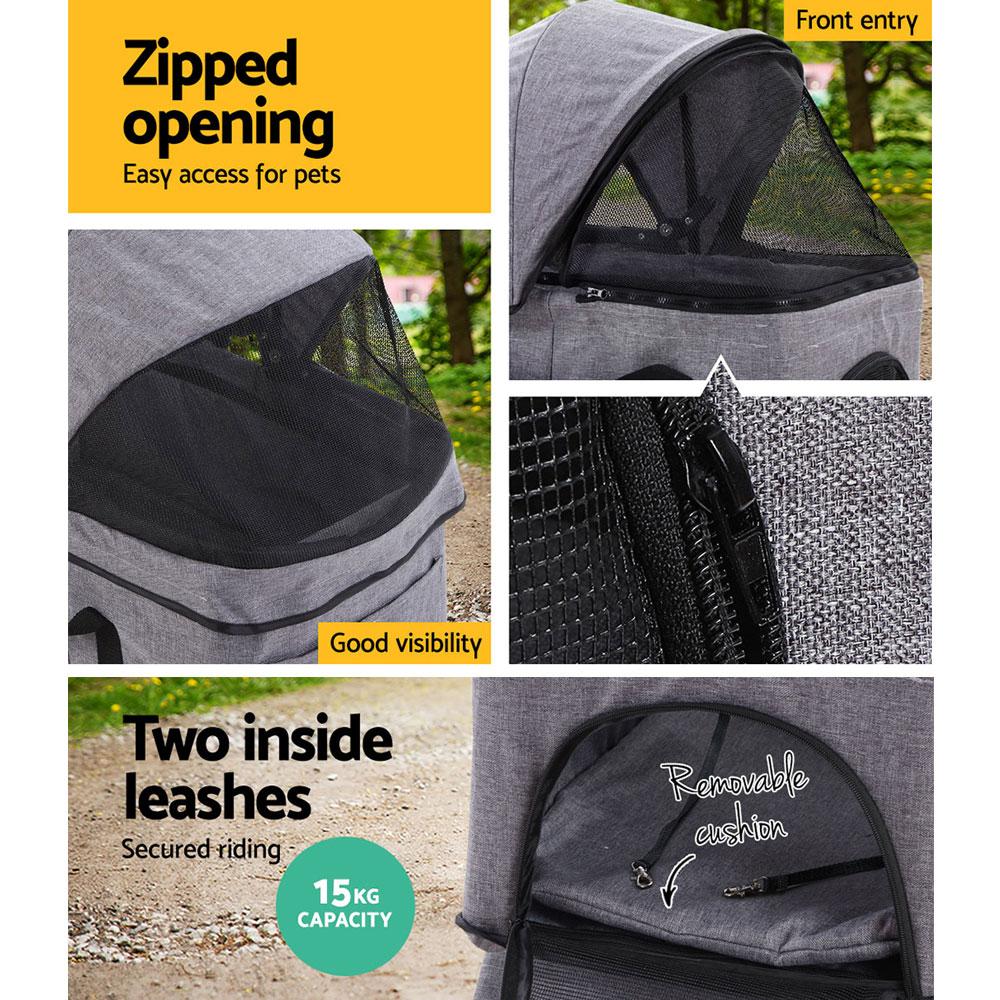 Pet Stroller Foldable Dog Carrier Lightweight Portable Pram