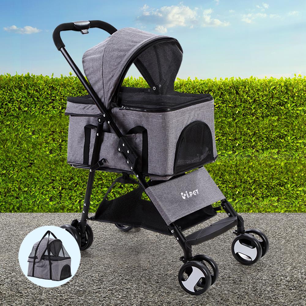 Pet Stroller Foldable Dog Carrier Lightweight Portable Pram