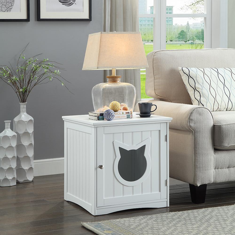 Nightstand Pet House Cozy Wooden Bed With Storage Space