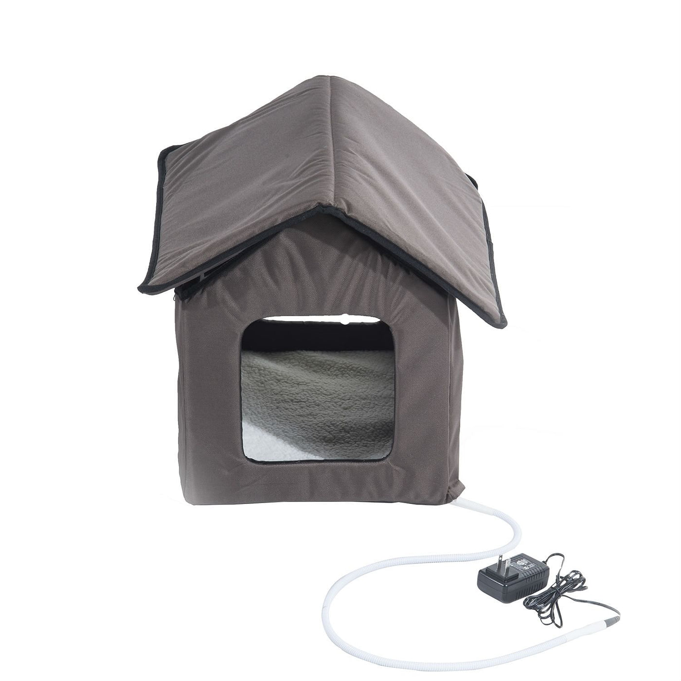 Heated Outdoor Cat House Cozy Shelter For Cold Weather Pets