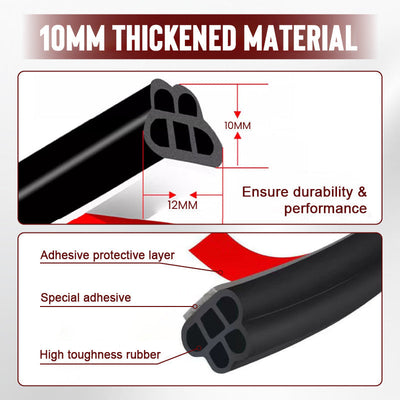 Car Noise Reduction Seal Strip Rubber Dust Proof Weatherproof