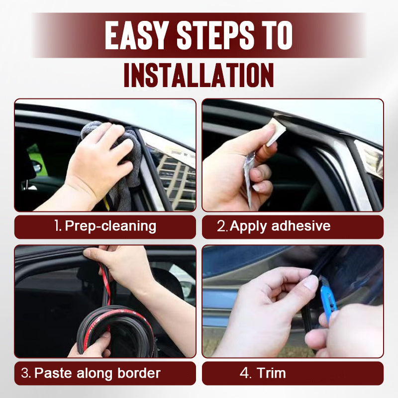 Car Noise Reduction Seal Strip Rubber Dust Proof Weatherproof